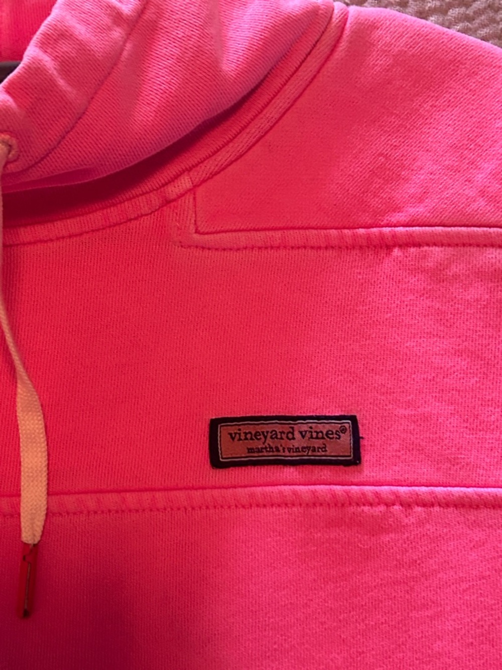 Vineyard Vines Neon Pink sweatshirt with Logo Patch - Picture 2 of 4